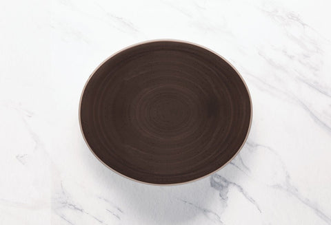 Ariane Artisan 11 3/7" Twister Mokka Brown Porcelain Wide Rim Bowl - 6/Case (AARARN263022029) - iFoodservice Online