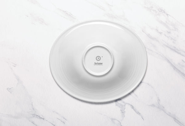 Ariane Artisan 11 3/7" Twister Red Porcelain Wide Rim Bowl - 6/Case (AARARN204022029) - iFoodservice Online