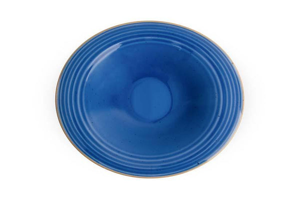 Ariane Artisan Twister Blue Porcelain Wide Rim Bowl 11 3/7" - 6/Case (AARARN264022029) - iFoodservice Online