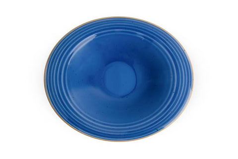 Ariane Artisan Twister Blue Porcelain Wide Rim Bowl 11 3/7" - 6/Case (AARARN264022029) - iFoodservice Online