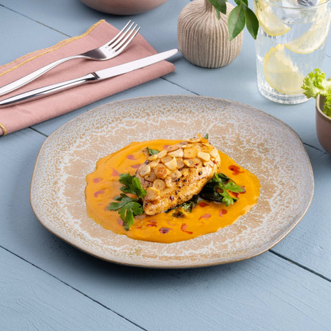 Ariane Earth 10 5/8" Mohenjodaro Porcelain Flate Plate - 6/Case (AERARNC98011027) - iFoodservice Online