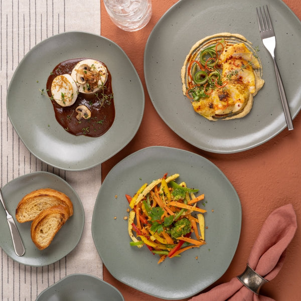 Ariane Earth 3 3/4'' Earth - Mist Silver Porcelain Bowl - 12/Case (AERARN511022010) - iFoodservice Online