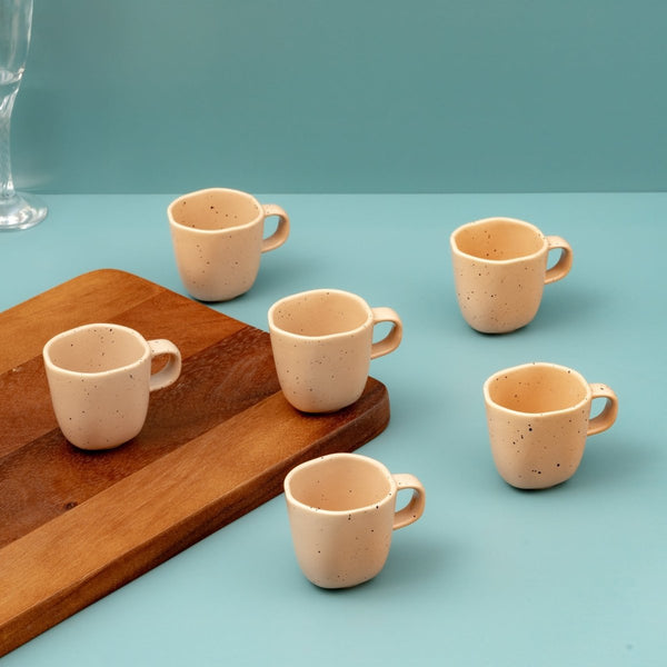 Ariane Earth 3 Oz Creamy Sand Dots Porcelain Expresso Cup - 12/Case (AERARN512044009) - iFoodservice Online
