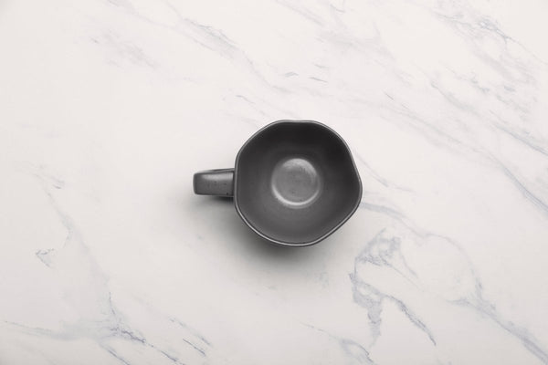 Ariane Earth 3 Oz Earth - Charcoal Black Porcelain Expresso Cup - 12/Case (AERARN510044009) - iFoodservice Online