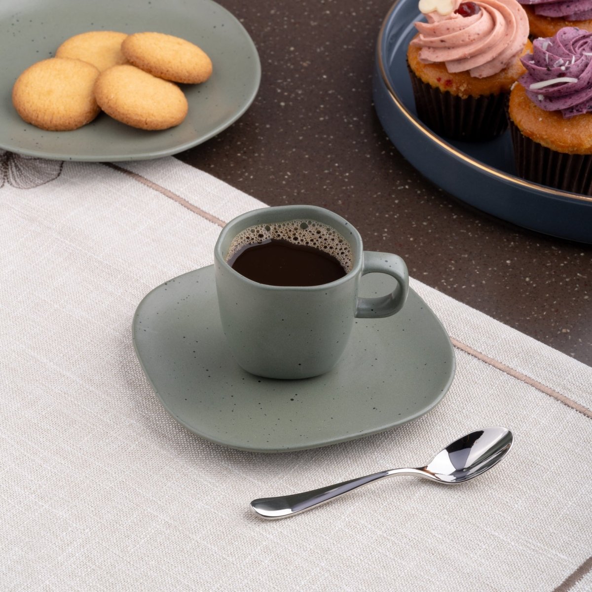 Ariane Earth 3 Oz Silver Dots Porcelain Expresso Cup - 12/Case (AERARN511044009) - iFoodservice Online