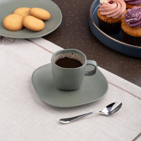 Ariane Earth 3 Oz Silver Dots Porcelain Expresso Cup - 12/Case (AERARN511044009) - iFoodservice Online