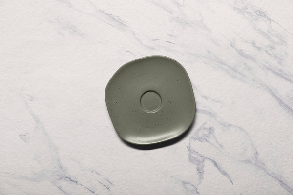 Ariane Earth 5 1/8" Silver Porcelain Saucer - 12/Case (AERARN511014013) - iFoodservice Online