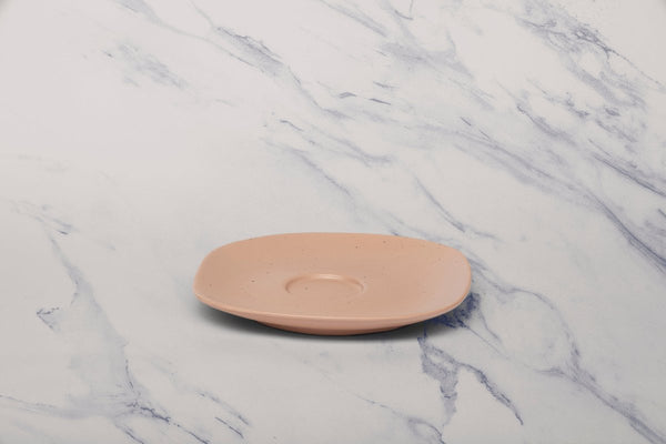 Ariane Earth 6" Earth - Dark Sand Dots Porcelain Saucer - 12/Case (AERARN512014015) - iFoodservice Online