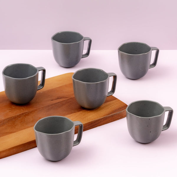 Ariane Earth 9 1/8 Oz Earth - Charcoal Black Porcelain Cup - 6/Case (AERARN510044027) - iFoodservice Online