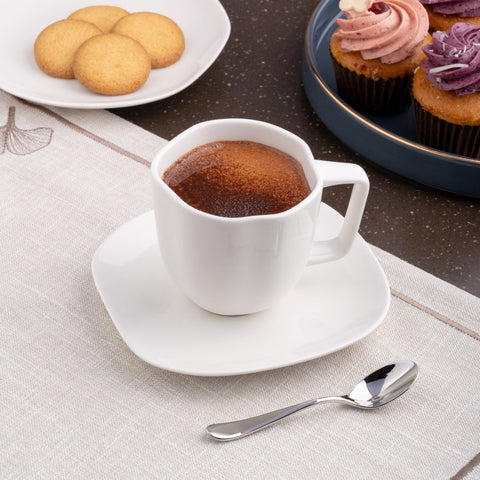 Ariane Earth 9 1/8 Oz Earth - Warm White Porcelain Cup - 12/Case (AERARN000044027) - iFoodservice Online