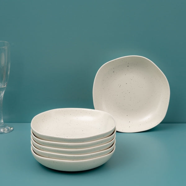 Ariane Earth 9" Earth - Linen White Porcelain Deep Plate - 6/Case (AERARN508012023) - iFoodservice Online