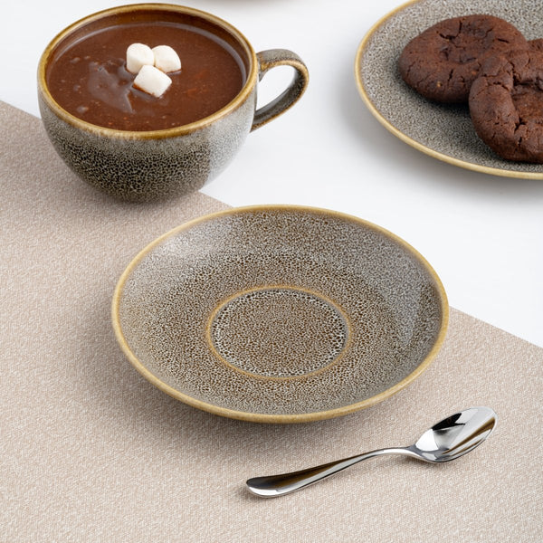 Ariane Juliet 6" Freckles Porcelain Tea Saucer - 12/Case (AJLARNC97014001) - iFoodservice Online