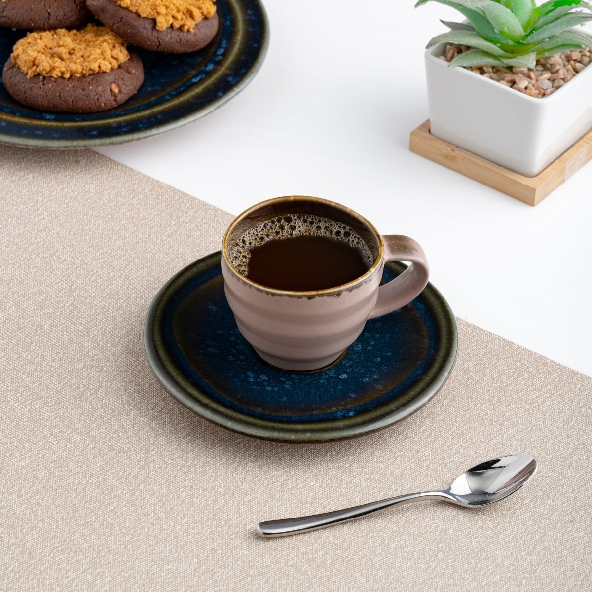 Ariane Laps 3 Oz Splash Denim Porcelain Cup - 12/Case (ALPARND53044009) - iFoodservice Online