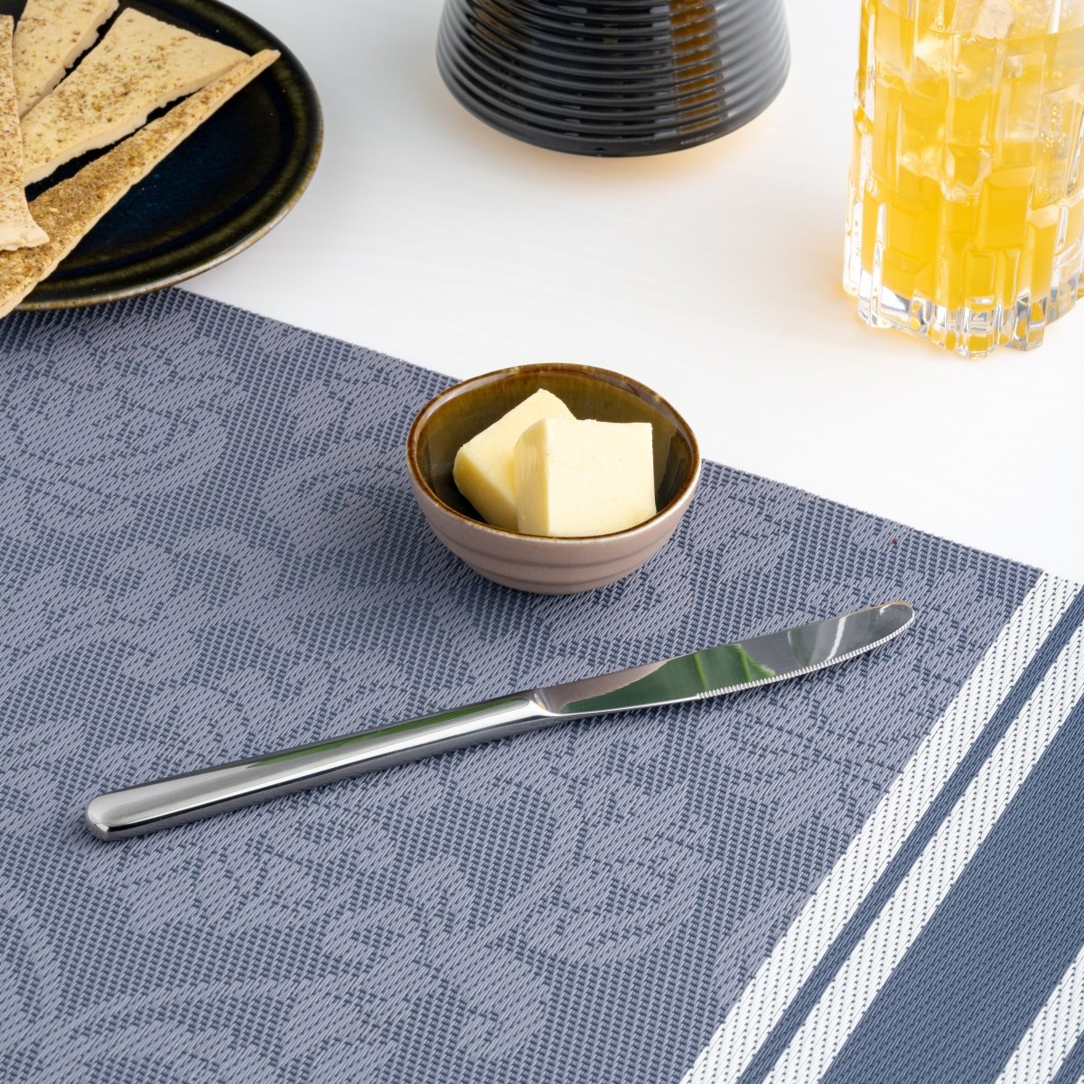 Ariane Laps 4/5'' x 1 3/8'' Splash Denim Porcelain Butter Ramekin - 12/Case (ALPARND53075001) - iFoodservice Online