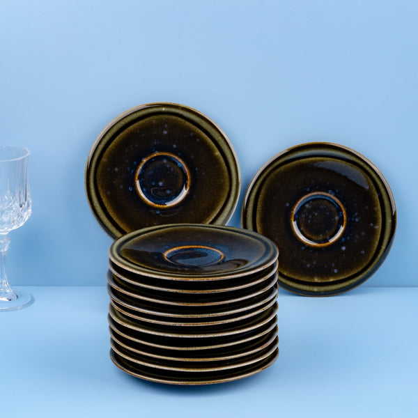 Ariane Laps 6 2/7" Splash Denim Porcelain Saucer - 12/Case (ALPARND53014016) - iFoodservice Online