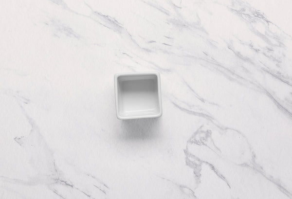 Ariane Miniature 2 1/3" x 2" White Porcelain Square Sugar Container - 18/Case (AMNARN000101023) - iFoodservice Online