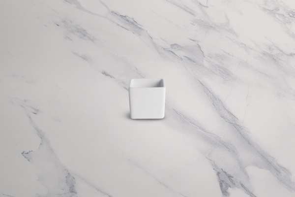 Ariane Miniature 2 1/3" x 2" White Porcelain Square Sugar Container - 18/Case (AMNARN000101023) - iFoodservice Online