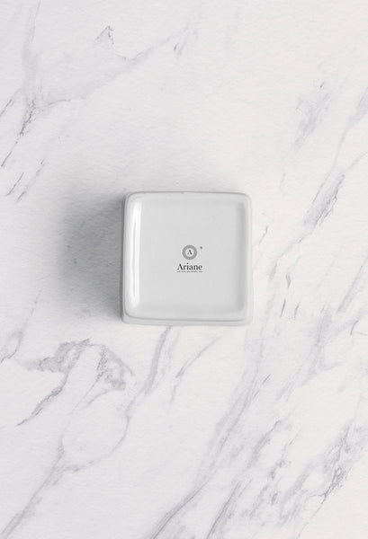 Ariane Miniature 2 1/3" x 2" White Porcelain Square Sugar Container - 18/Case (AMNARN000101023) - iFoodservice Online