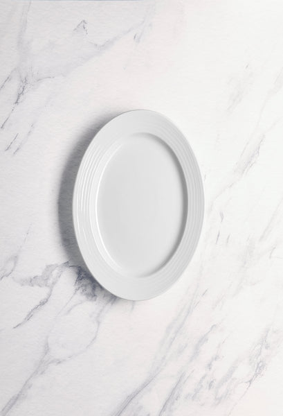 Ariane Prime 10 1/4" White Eclipse Porcelain Oval Platter - 12/Case (APRARN120015026) - iFoodservice Online