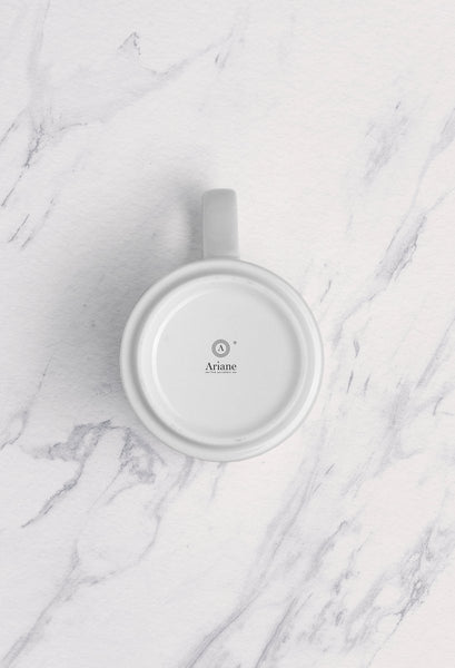 Ariane Prime 10 1/7 Oz White Orba Porcelain Stackable Mug - 6/Case (APRARN121053030) - iFoodservice Online