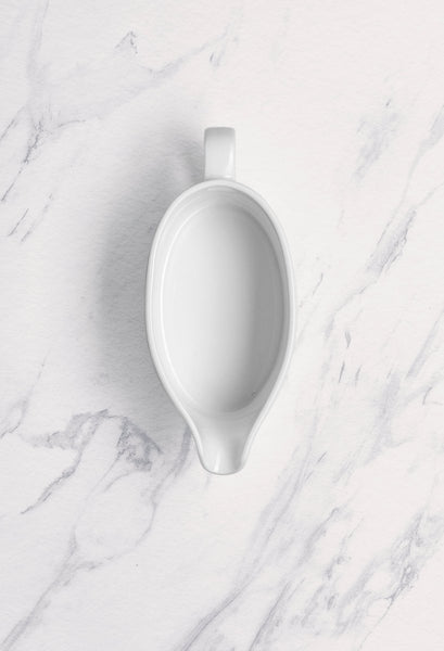 Ariane Prime 11 5/6 Oz Prime - Warm White Porcelain Oval Gravy Boat - 6/Case (APRARN000031035) - iFoodservice Online
