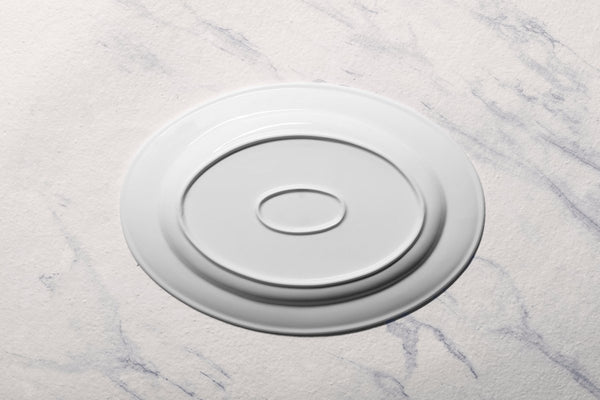 Ariane Prime 14 1/6'' x 8 2/3'' Orba White Porcelain Oval Platter - 6/Case (APRARN121015036) - iFoodservice Online
