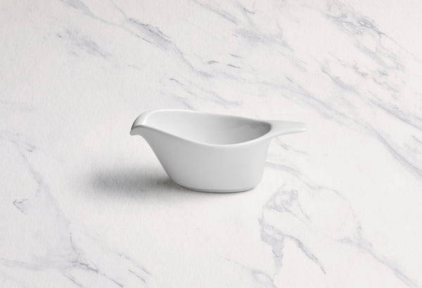 Ariane Prime 4 5/7" Prime - Warm White Porcelain Gravy Boat - 12/Case (APRARN000033012) - iFoodservice Online