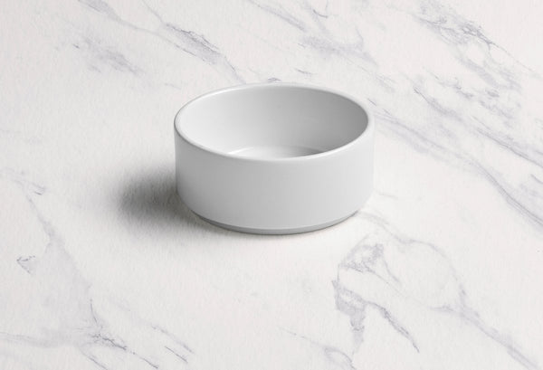 Ariane Prime 4" Prime - Warm White Porcelain Stackable Salad Bowl - 12/Case (APRARN000021012) - iFoodservice Online