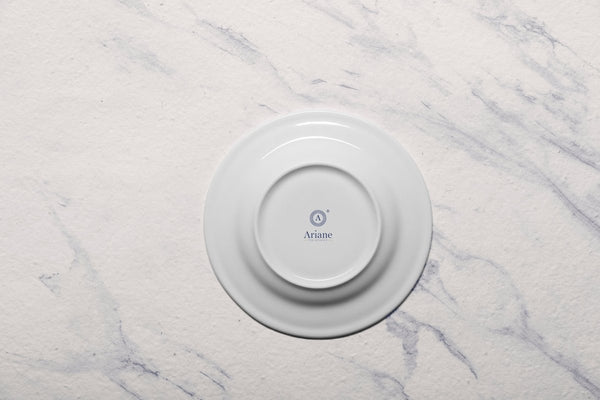 Ariane Prime 6 2/3" Prime - Warm White Porcelain Saucer - 12/Case (APRARN000014017) - iFoodservice Online