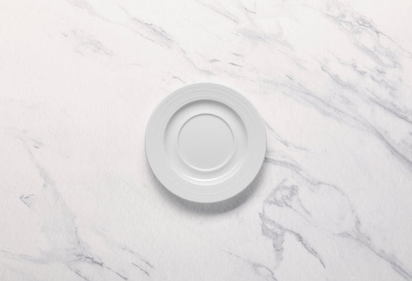Ariane Prime 6 2/3" White Eclipse Porcelain Saucer - 12/Case (APRARN120014017) - iFoodservice Online