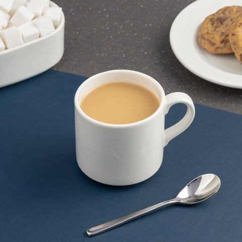 Ariane Prime 6 3/4 Oz White Orba Porcelain Stackable Coffee Cup - 12/Case (APRARN121043020) - iFoodservice Online