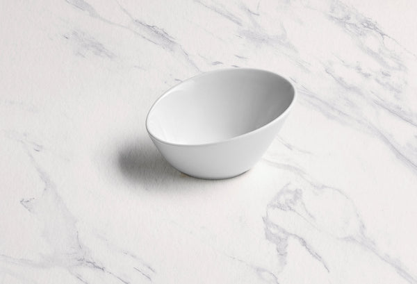 Ariane Prime 6" Prime - Warm White Porcelain Angular Bowl - 6/Case (APRARN000022002) - iFoodservice Online
