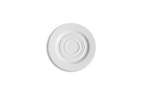 Ariane Prime 6" Prime - Warm White Porcelain Saucer - 12/Case (APRARN000014015) - iFoodservice Online