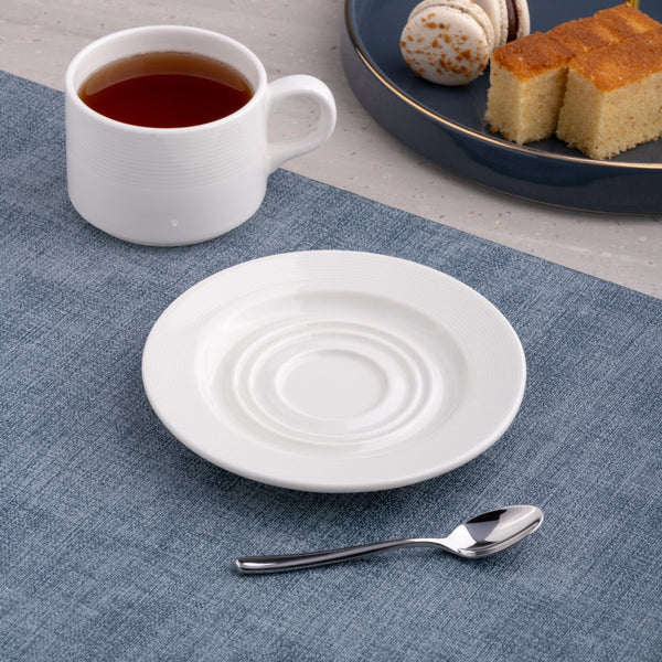 Ariane Prime 6" White Orba Porcelain Saucer - 12/Case (APRARN121014015) - iFoodservice Online