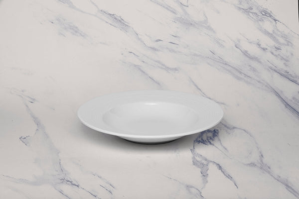 Ariane Prime 9" White Eclipse Porcelain Deep Plate - 12/Case (APRARN120012023) - iFoodservice Online