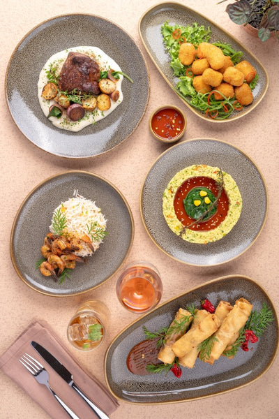 Ariane Selas 6" Freckles Porcelain Stackable Plate - 4/Case (ASEARNC97A11015) - iFoodservice Online