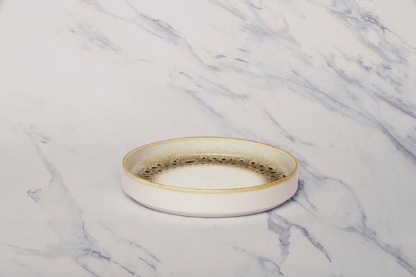 Ariane Selas 6" Jaguar Porcelain Stackable Plate - 4/Case (ASEARND51A11015) - iFoodservice Online