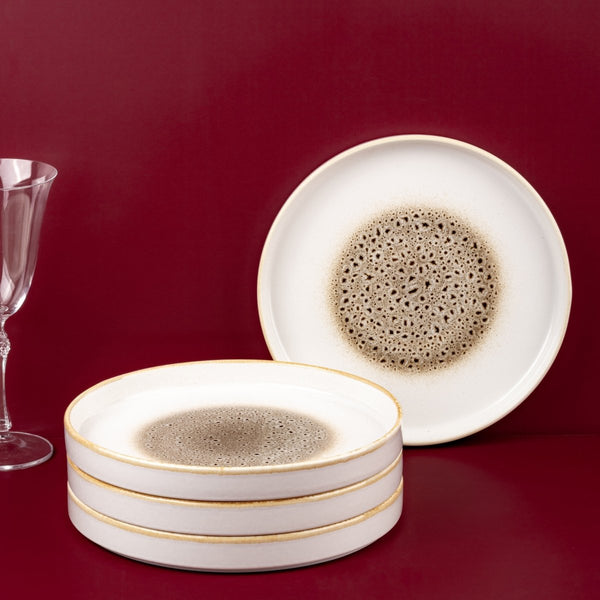 Ariane Selas 9 5/6" Jaguar Porcelain Stackable Plate - 4/Case (ASEARND52A11025) - iFoodservice Online