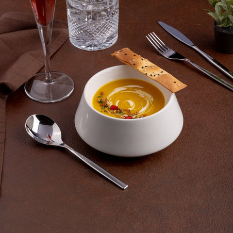 Ariane Slide 6" Slide - Warm White Porcelain Bowl - 6/Case (ADEARN000022015) - iFoodservice Online