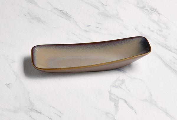 Ariane Vital 15" x 8" Splash Beige Porcelain Rectangle Plate - 6/Case (AVRARN257011038) - iFoodservice Online