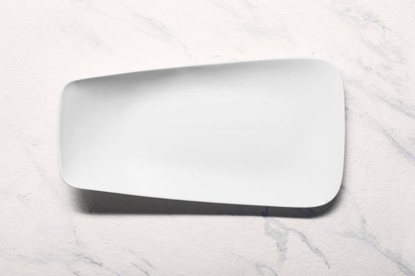 Ariane Vital 15" x 8" Warm White Porcelain Rectangle Plate - 6/Case (AVRARN000011038) - iFoodservice Online