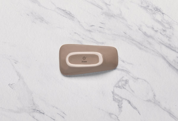 Ariane Vital 3 1/7" x 1 2/3" Splash Beige Porcelain Rectangle Plate - 24/Case (AVRARN257011008) - iFoodservice Online