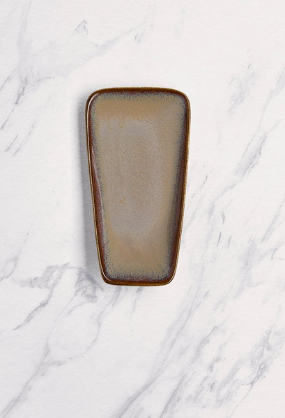 Ariane Vital 7 2/3" x 4" Splash Beige Porcelain Rectangle Plate - Pack of 12 (AVRARN257011020) - iFoodservice Online