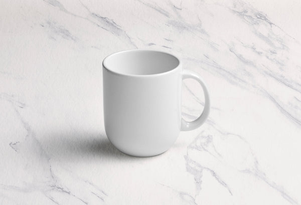 Ariane Vital Coupe 15 2/9 Oz Vital Coupe - Warm White Porcelain Coupe Curve Mug - 6/Case (AVCARN000054045) - iFoodservice Online