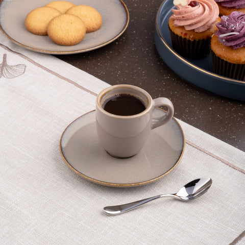 Ariane Vital Coupe 3 Oz Splash Beige Porcelain Coupe Espresso Cup - 12/Case (AVCARN257044009) - iFoodservice Online