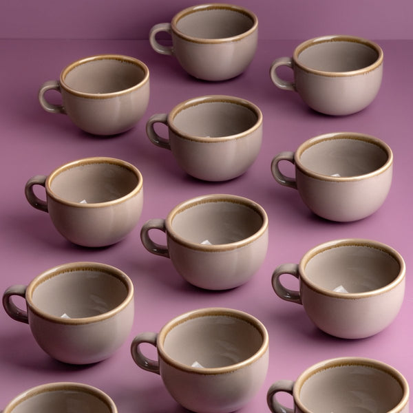 Ariane Vital Coupe 7 7/9 Oz Splash Beige Porcelain Coupe Tea Cup - 12/Case (AVCARN257044023) - iFoodservice Online