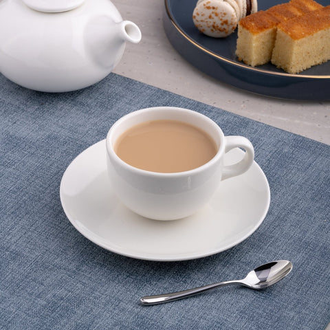 Ariane Vital Coupe 7 7/9 Oz Vital Coupe - Warm White Porcelain Coupe Tea Cup - 12/Case (AVCARN000044023) - iFoodservice Online