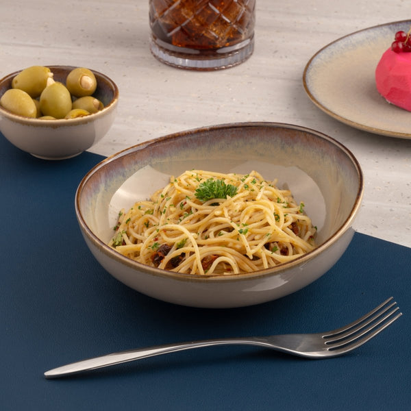 Ariane Vital Coupe 7" Splash Beige Porcelain Coupe Bowl - 4/Case (AVCARN257022018) - iFoodservice Online