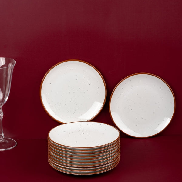 Ariane Vital Coupe 7" Terra Arena Porcelain Coupe Round Rimless Plate - 12/Case (AVCARN205011018) - iFoodservice Online