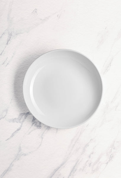 Ariane Vital Coupe 7" Vital Coupe - Warm White Porcelain Coupe Round Deep Plate - 6/Case (AVCARN000012018) - iFoodservice Online